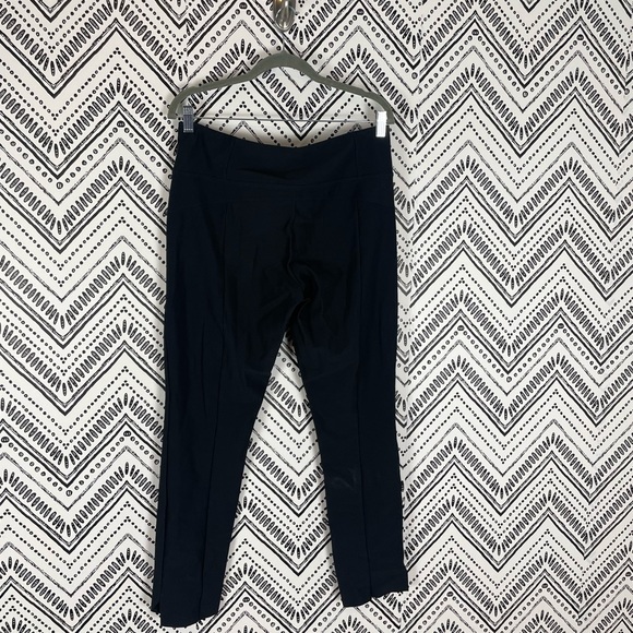 Women Athleta Black Stretch Slip on Smooth Ponte Stellar Trouser Pants Sz L Tall - Picture 4 of 10